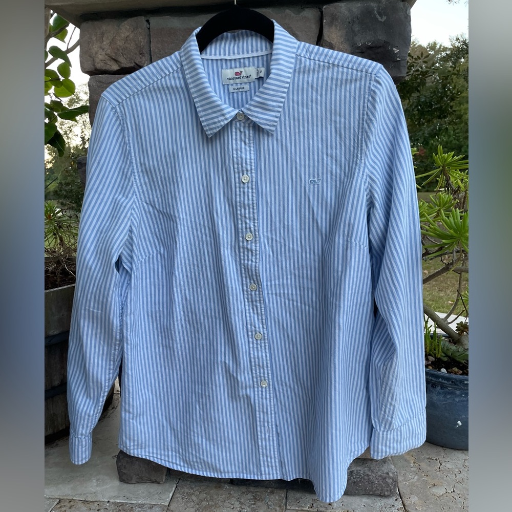 Vineyard Vines Striped Oxford Classic Fit Button Down Women’s 12